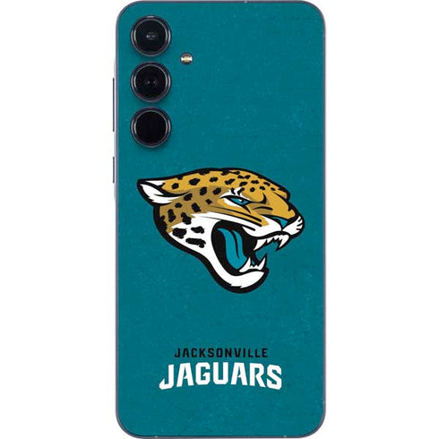 NFL Jacksonville Jaguars Teal Distressed Galaxy A35 5G Skin
